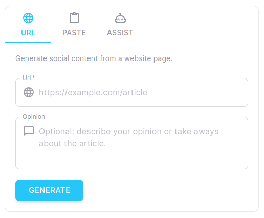SocialSnips - Social Media Content Generator